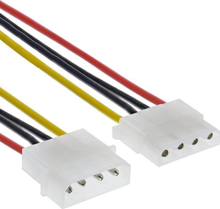 Actual product image InLine 4pin power cable extension, internal, 0.5m