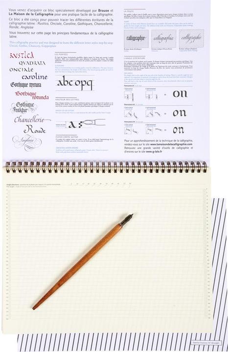 Image du produit Brause Bloc de calligraphie d'apprentissage A4+,ESPAGNOL/ITALIEN - crème (À rayures)