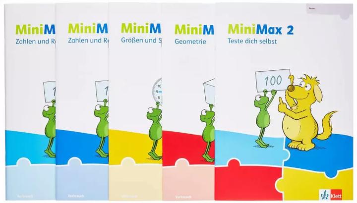 Actual product image MiniMax 2. Schülerpaket (5 Hefte: Zahlen und Rechnen A, Zahlen und Rechnen B, Grössen und Sachre (German, 2019)