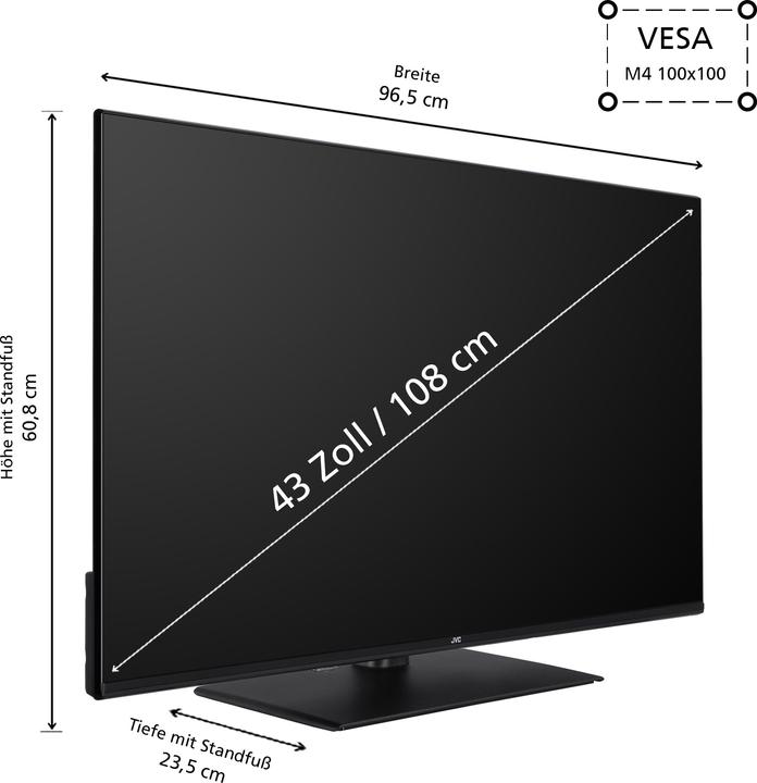 Image du produit JVC LT-43VUQ3455 LED-TV UHD QLED TIVO (43", QLED, 4K, 2024)