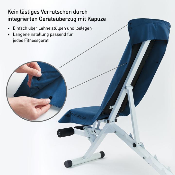 Actual product image Fit-Flip Fitnesshandtuch Mikrofaser mit Reissverschlusstasche 130x48cm (130 x 48 cm)