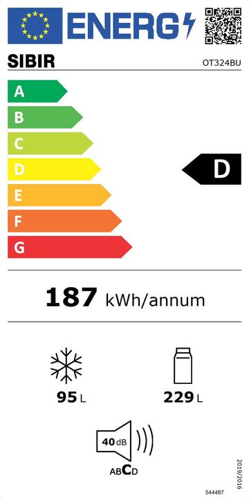 Energie-Label Sibir Oldtimer OT 324 BU (324 l)