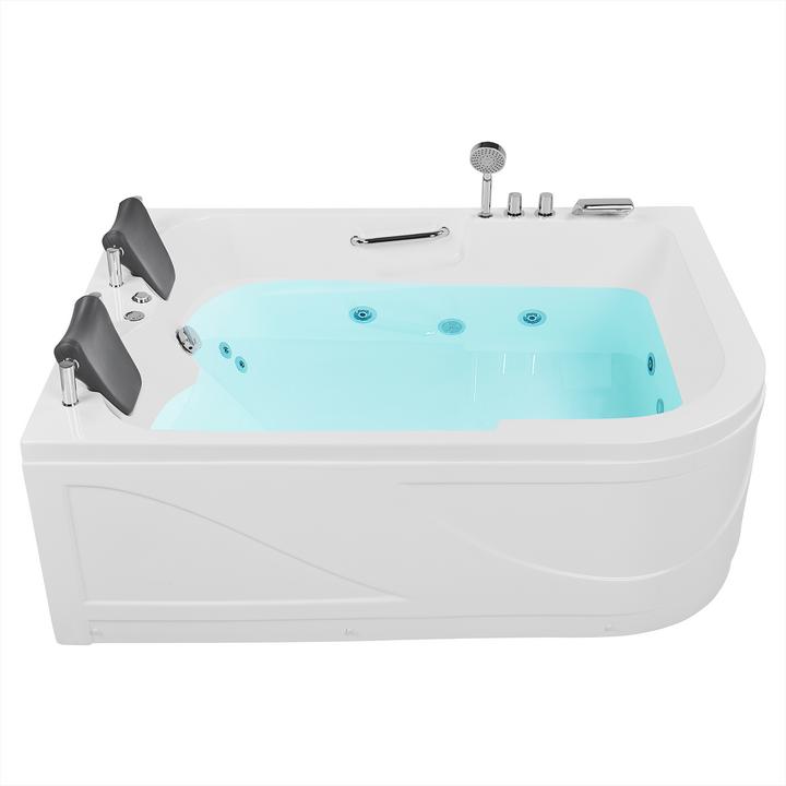 Image du produit Beliani Baignoire balnéo blanche modèle d'angle avec LED 170 x 119 cm droite BAYAMO (318 l, 119 cm, 119 cm)