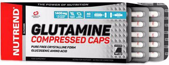Actual product image Nutrend Glutamine Compressed Caps (120 Piece, Capsules)