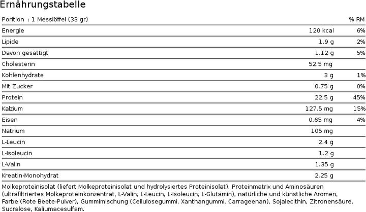 Valeurs nutritives et ingrédients Muscle Tech Nitro Tech (Vanille, 1 pcs, 907 g)