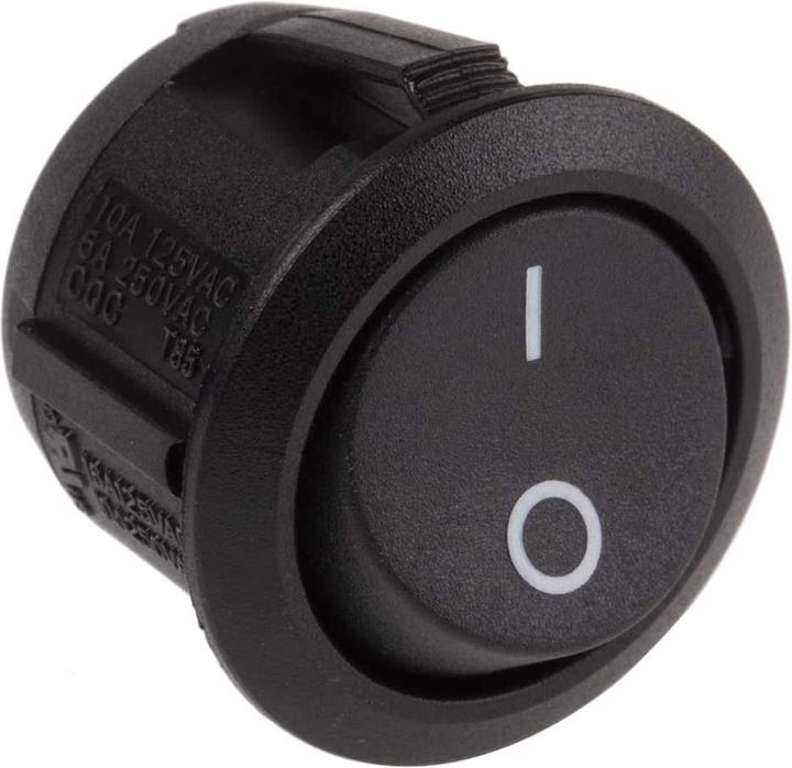 Arcolectric SPST 1/0 marking round rocker switch