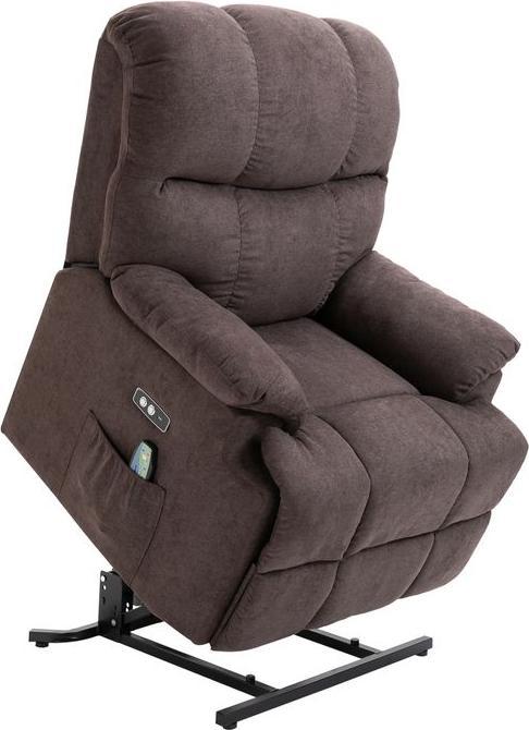 Produktbild Swisshandel24 Massagesessel mit Aufstehhilfe, Wärme, USB-Fernbedienung, Braun 83x95x105cm