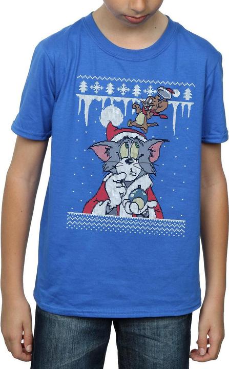 Actual product image Tom & Jerry Boys Christmas Fair Isle T-Shirt (152, 158)