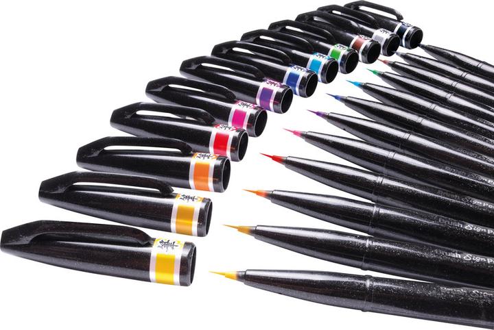 Image du produit Pentel Stylo pinceau Sign Pen Brush Artist (Vert, 1 x)