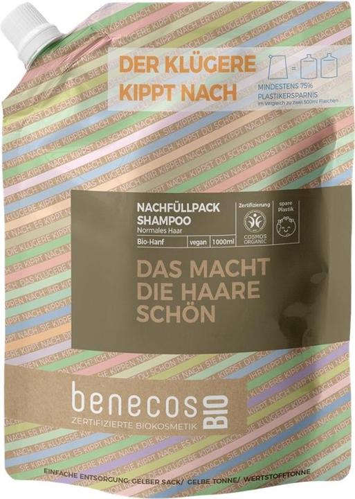 Benecos NF Shampoo Hanf - Das macht die Haare schön (1000 ml, Flüssiges Shampoo)