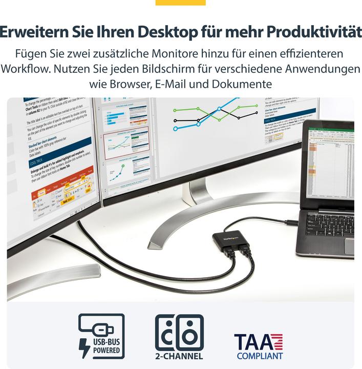 Image du produit StarTech USB32HD2 (HDMI, 31.50 cm)