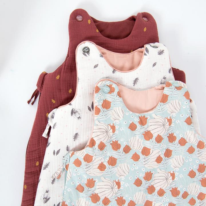 Produktbild Moulin Roty Baby-Schlafsack blau mit Blumen 70 cm, Après la Pluie (70 cm, 3.5 TOG)