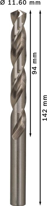 Actual product image Bosch Professional Zubehör PRO Metal HSS-G twist drill, 11.6 x 94 x 142 mm (11.6 mm)