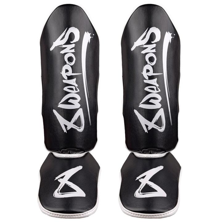 Actual product image 8Weapons Shin Guards, Kids, Unlimited 2.0, black-white, L/XL (L)