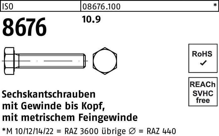 Actual product image Hexagon head screw ISO 8676 VG M 24 x1.5 x120 10.9 (10 Screws per piece)