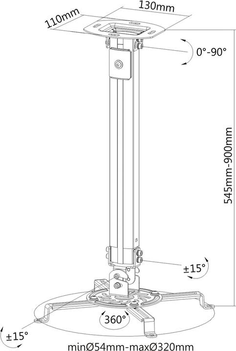 Produktbild PureMounts Spider 20W (Decke)