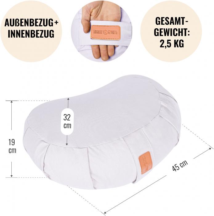 Image du produit Gorilla Sports Oreiller en forme de croissant pour le yoga