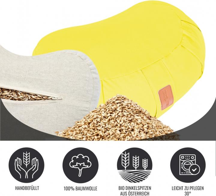 Actual product image Gorilla Sports Yoga crescent pillow