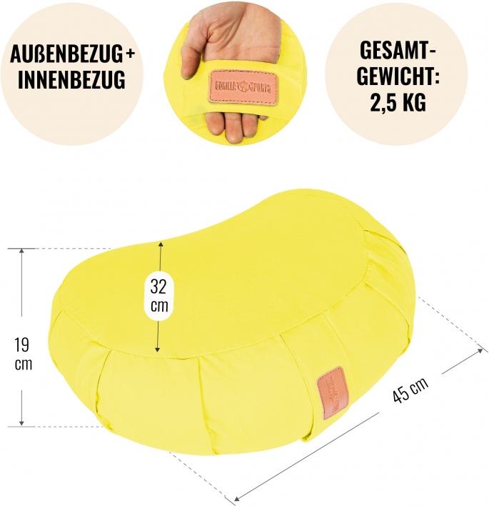 Actual product image Gorilla Sports Yoga crescent pillow