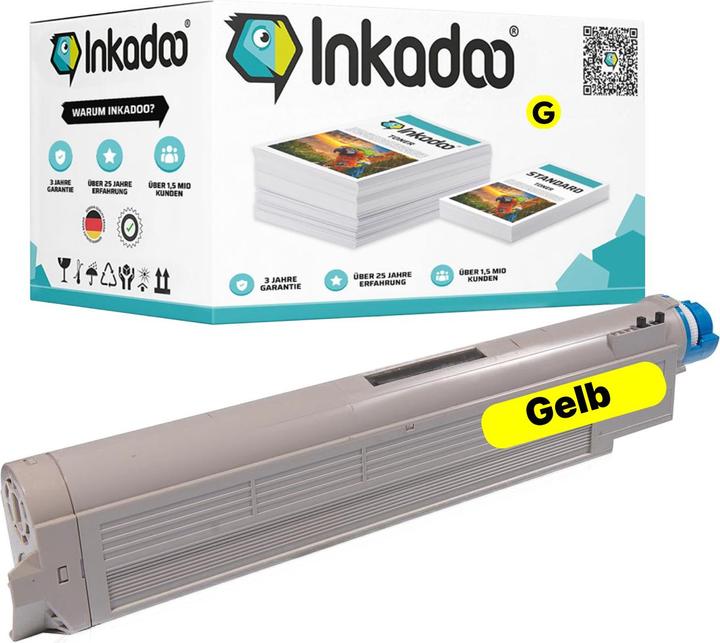 Produktbild Inkadoo Toner kompatibel zu OKI 42918913 / C9650 Toner, gelb Gelb (Y)
