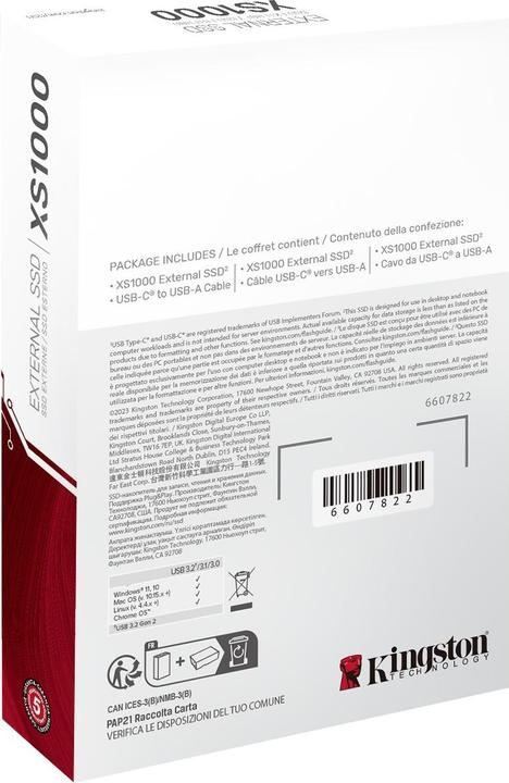 Immagine prodotto Kingston XS1000 (2000 GB)