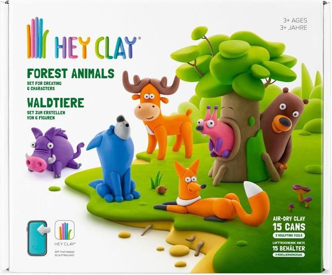 Actual product image Tomy Hey Clay Forest Animals Large Set (15 tins+tools)