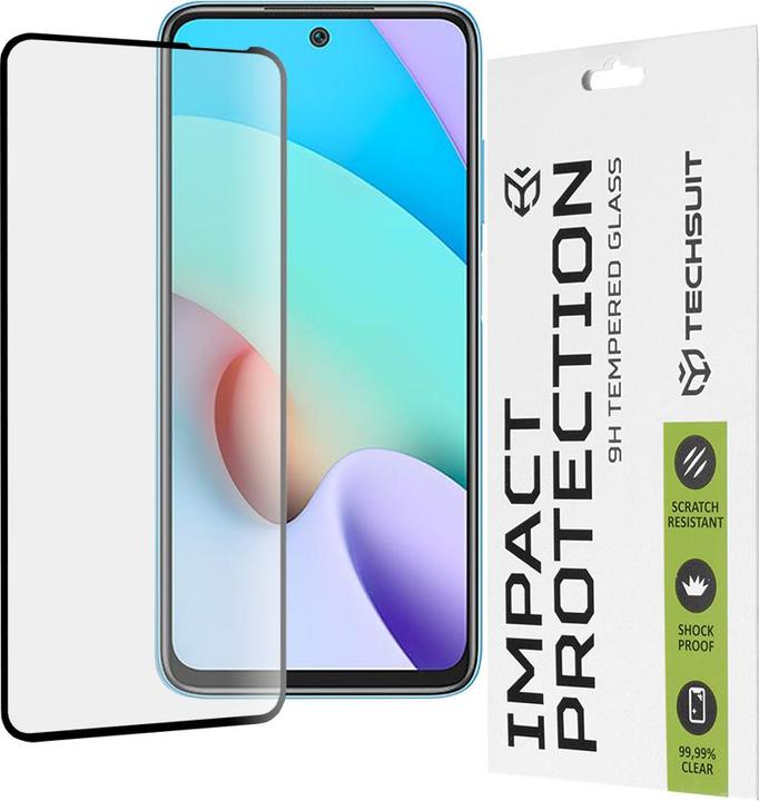 Produktbild Techsuit - 111D Full Cover / Full Glue Glass - Xiaomi Redmi 10 / Redmi 10 2022 - Black (1 Stück, Xiaomi Redmi 10)