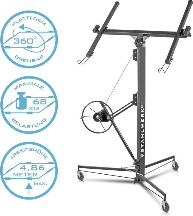 Actual product image Stahlwerk Panel lifter PH-465 ST 1.92-4.86 m, load capacity up to 68 kg (68 kg)