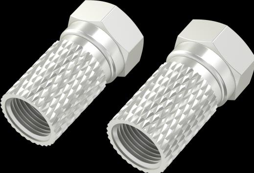 Image du produit Hama Fiche F, 6,5 mm, à visser, 2 pièces (Câble d'antenne)