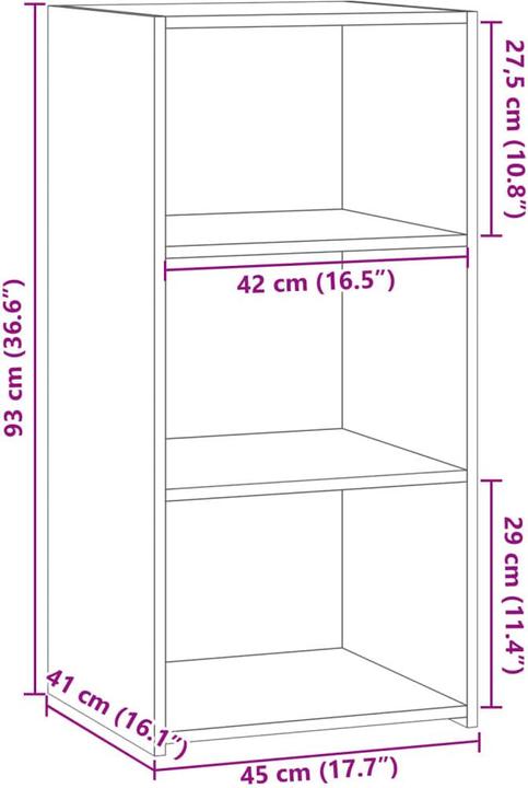 Actual product image VidaXL Sideboard (45 x 41 x 93 cm)