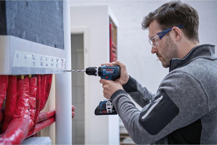 Immagine prodotto Bosch Professional Trapano a percussione a batteria GSB 18V-90 C (2x4.0Ah, GAL 18V-40, L) (Batteria ricaricabile)