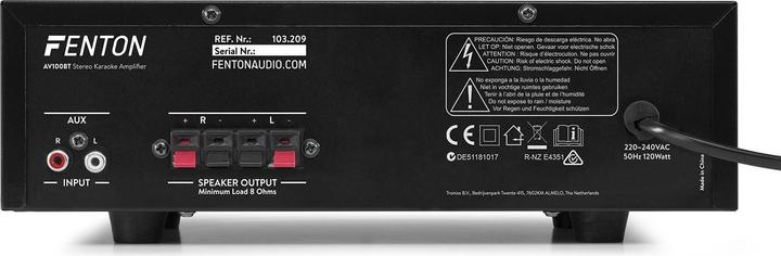 Actual product image Fenton Stereo Amplifier AV100BT (Amplifier)
