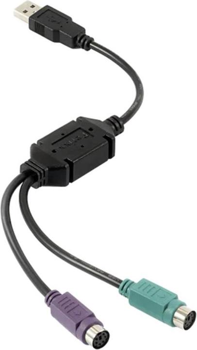Actual product image Perixx USB 2.0 Y-cable (1x USB 2.0 plug A - 2x PS/2 socket) PERIPRO-401 B 0.1 (0.15 m, USB 2.0)