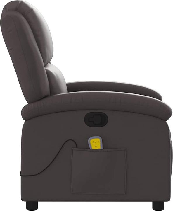 Immagine prodotto VidaXL Sedia da massaggio in vera pelle marrone scuro, colore