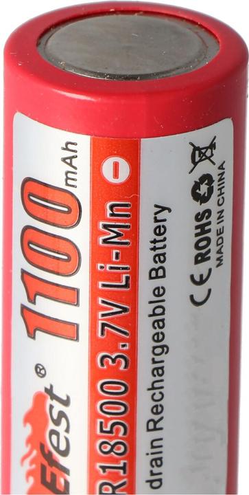 Produktbild Efest Akku IMR 18500 V1 - (Pluspol flach) (1 Stk., 18500, 1100 mAh)