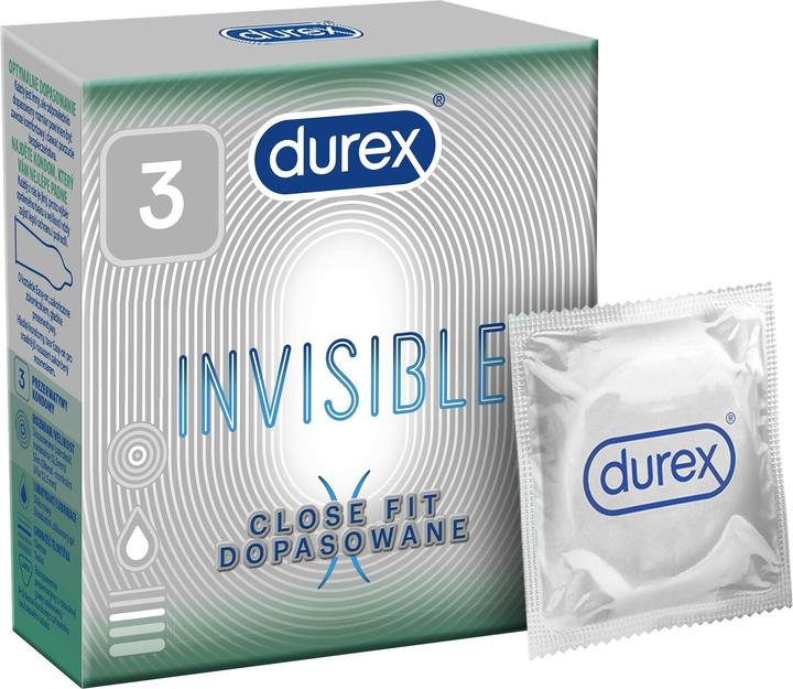 Produktbild Durex Invisible Close Fit Condoms Matched 3Pcs (3 Stk.)