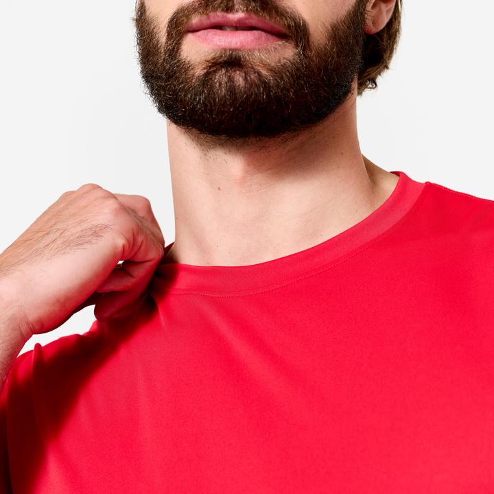 Produktbild Domyos T-Shirt Herren atmungsaktiv Rundhalsausschnitt - rot (XL)