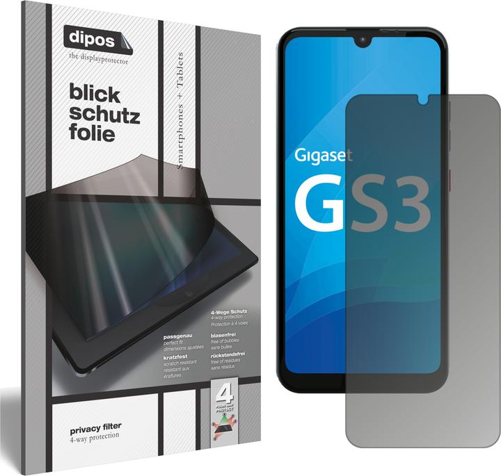 Actual product image Dipos Screen Protector 4-Way Privacy (1 Piece, Gigaset GS3)