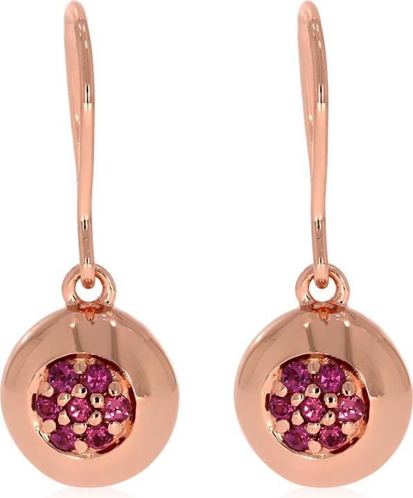Xen Ohrhänger mit 14 Rhodolithe ca. 0,31 ct. rosèvergoldet (925 Sterling Silber)