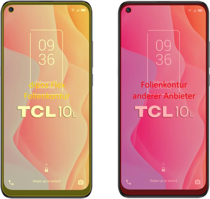 Actual product image Dipos Screen Protector Full-Cover 3D (2 Piece, TCL 10 5G)