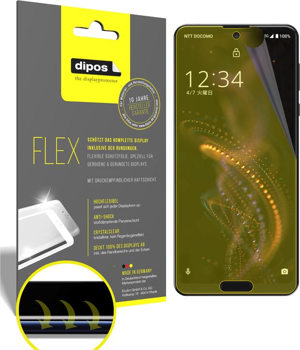 Actual product image Dipos Screen Protector Full-Cover 3D (3 Piece, Sharp Aquos R5G)