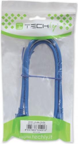 Actual product image Techly USB3.0 cable plug type A/plug type B (0.50 m, USB 3.0)