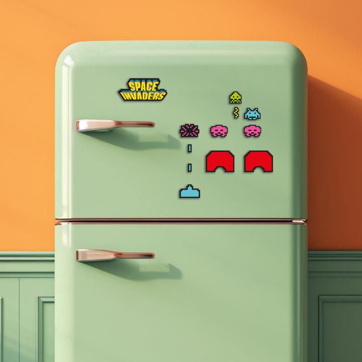 Actual product image Space Invaders Magnetic Pins