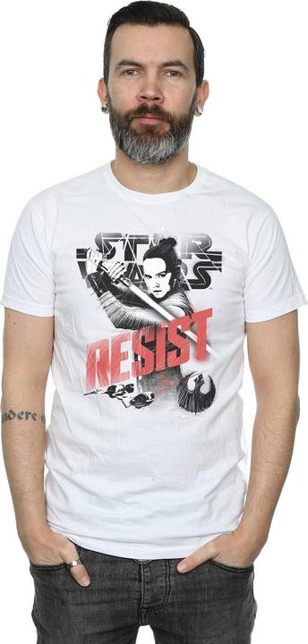Actual product image Star Wars Mens The Last Jedi Rey Resist T-Shirt (XXL)