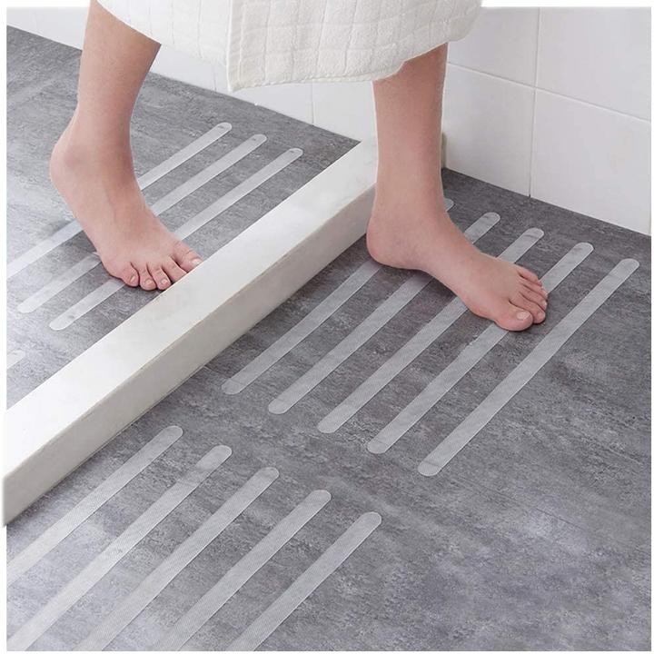 Actual product image Werkstein Selbstklebendes Anti-Rutsch Pad Sticker für Dusche / Badewanne - Transparent 19-tlg. Set (20 mm)