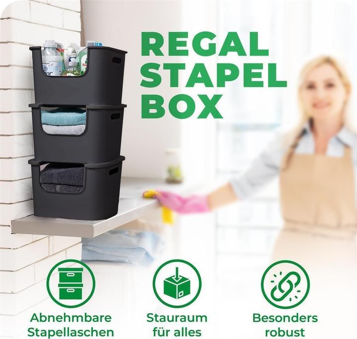 Produktbild Novaliv 6x Aufbewahrungsbox Bad Organizer Kleiderschrank Schubladen Ordnungssystem Schwarz Wohnmobil