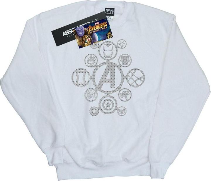 Avengers Infinity War Distressed Metall Ikonen Baumwolle Sweatshirt