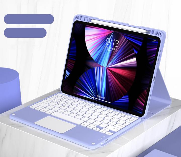 Image du produit Apfelkiste Etui en cuir avec clavier Bluetooth détachable + support pour crayon (QWERTY) - Noir (iPad Air 10.5, IPad 10.2 (2019/2020/2021), iPad Pro 10.5)