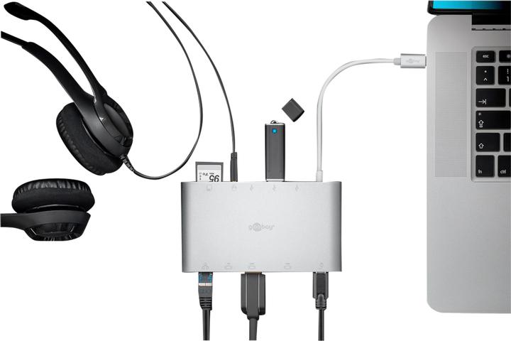 Actual product image Goobay USB-C Multiport-Adapter (USB-C, 11 Ports)