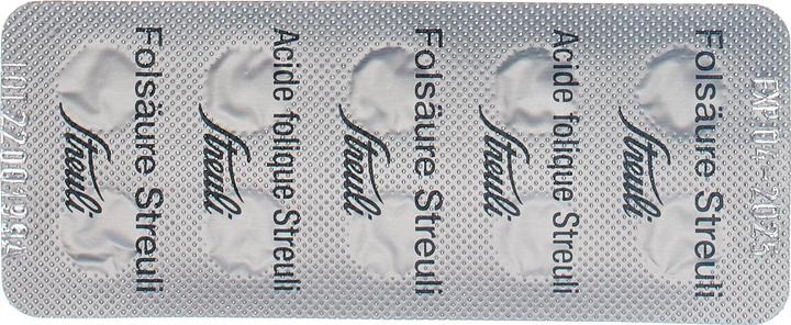 Valeurs nutritives et ingrédients Streuli Pharma Acide folique (1 pièce(s), Cachets, 30 g)